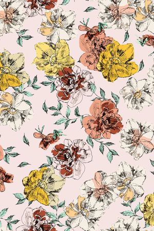 花卉印花华亿平台图片