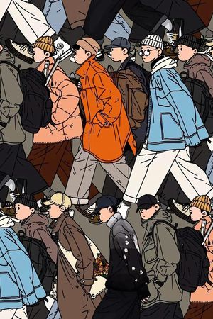 卡通人物印花华亿平台图片