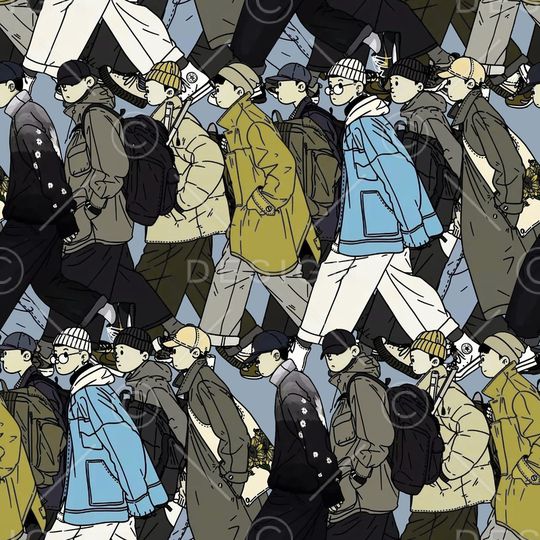 卡通人物印花华亿平台图片