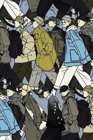 卡通人物印花华亿平台图片