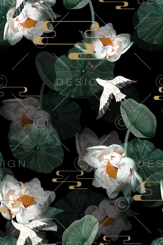 荷花印花华亿平台图片