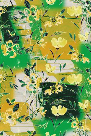 几何花卉印花华亿平台图片