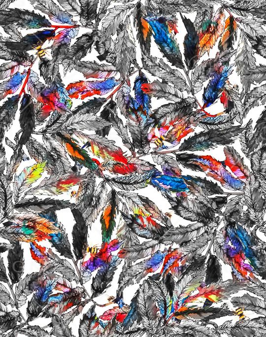 花卉蝴蝶印花华亿平台图片