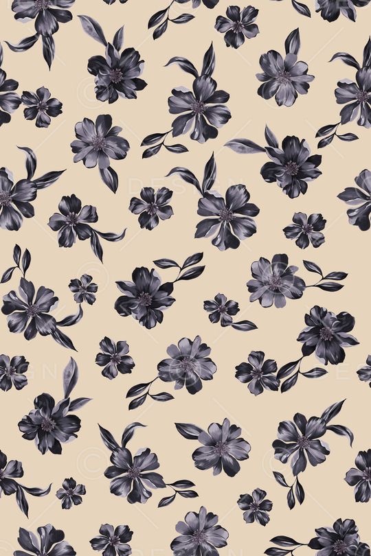 清爽底花卉印花华亿平台图片