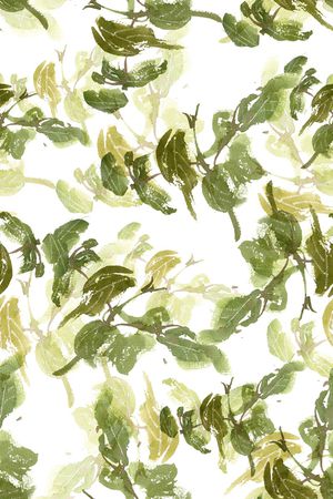 绿植树叶印花华亿平台图片