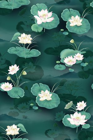 荷花印花华亿平台图片