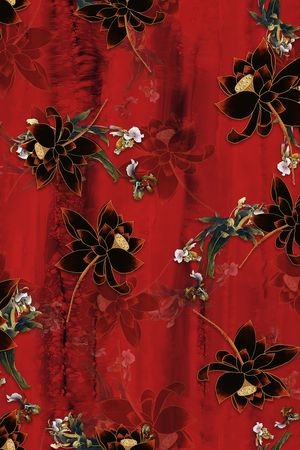 旗袍印花华亿平台图片