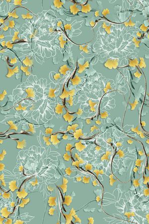 彩底花卉印花华亿平台图片