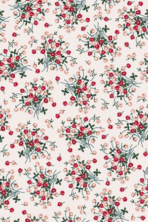 清爽底花卉印花华亿平台图片