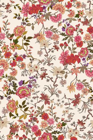 满版散花印花华亿平台图片