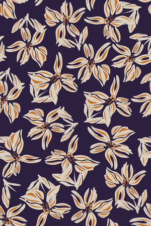 清爽底花卉印花华亿平台图片