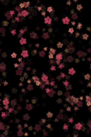 黑底花卉印花华亿平台图片