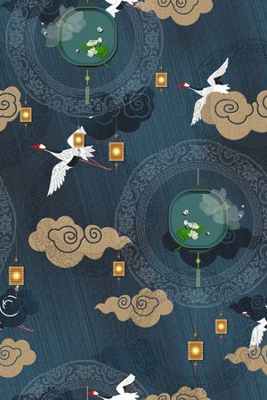 中国风印花华亿平台图片