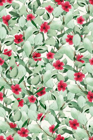 绿植树叶印花华亿平台图片