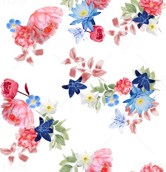 花卉印花华亿平台图片