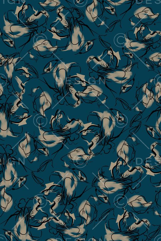 抽象花卉印花华亿平台图片