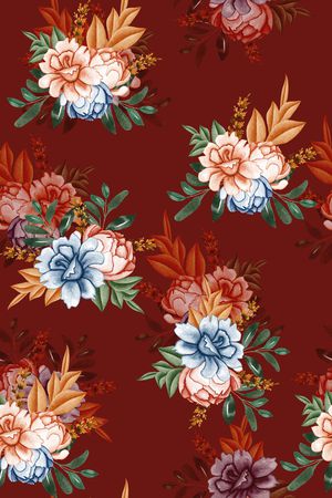 花卉印花华亿平台图片