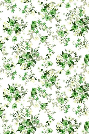 清爽底花卉印花华亿平台图片