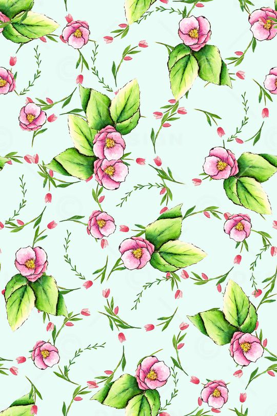 绿植树叶印花华亿平台图片