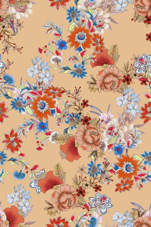 纯底花印花华亿平台图片