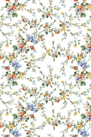 清爽底花卉印花华亿平台图片