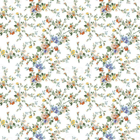 清爽底花卉印花华亿平台图片