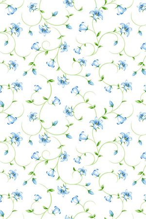 清爽底花卉印花华亿平台图片