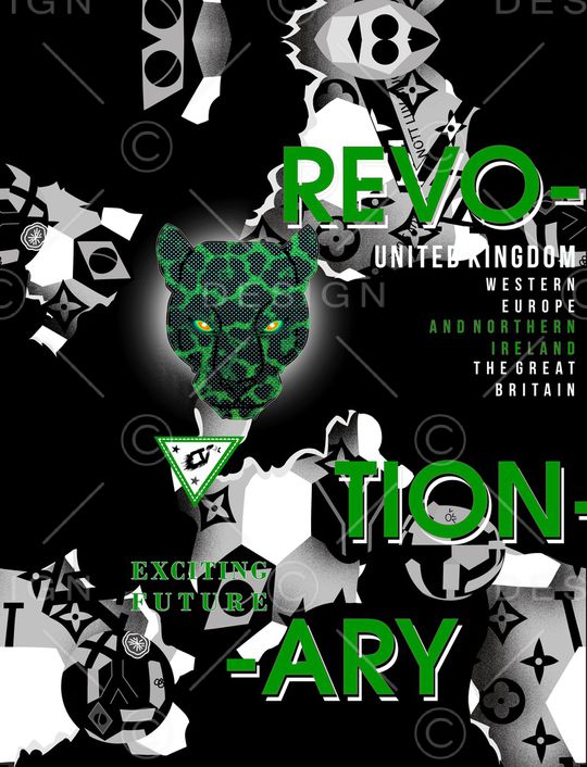 几何花卉印花华亿平台图片