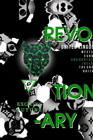 几何花卉印花华亿平台图片