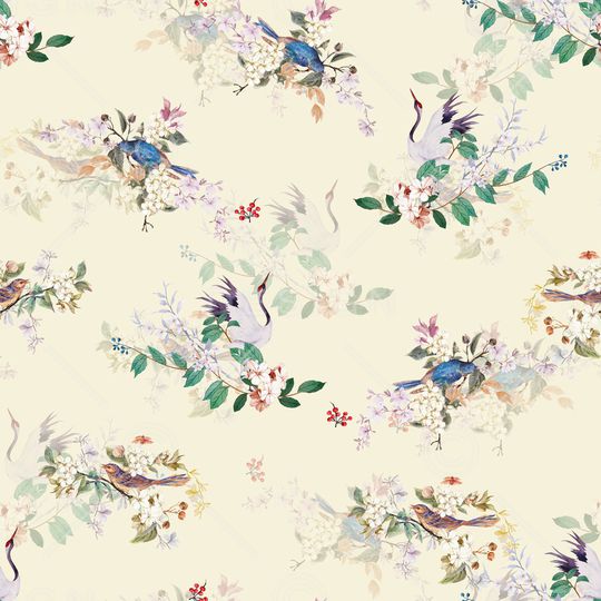 仙鹤印花华亿平台图片