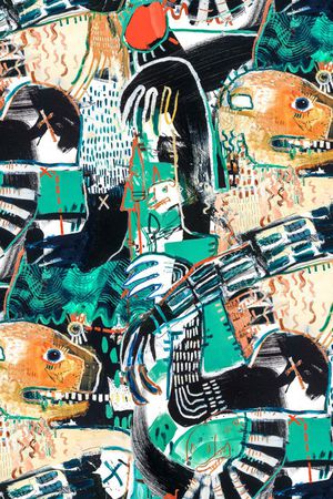 涂鸦印花华亿平台图片