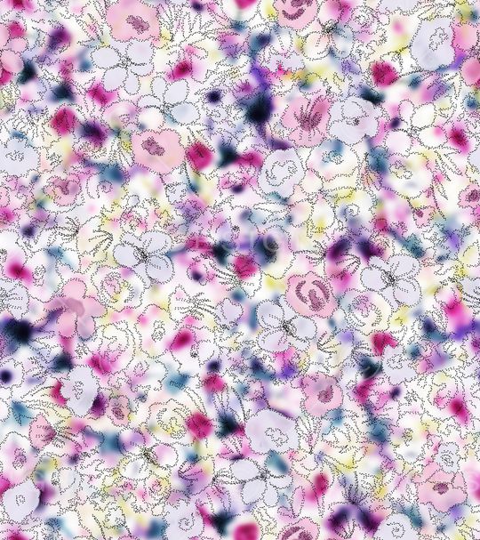 连衣裙印花华亿平台图片