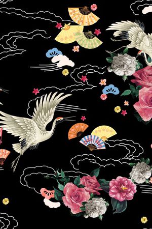 扇子印花华亿平台图片