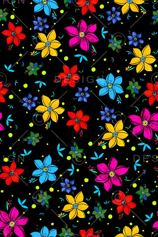 满版散花印花华亿平台图片