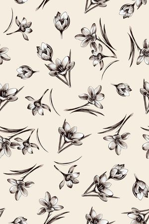 清爽底花卉印花华亿平台图片