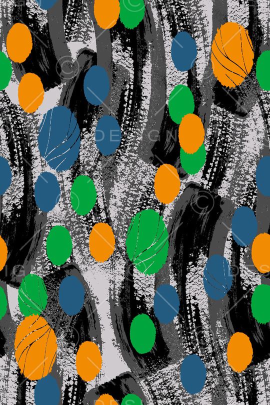 几何花卉印花华亿平台图片