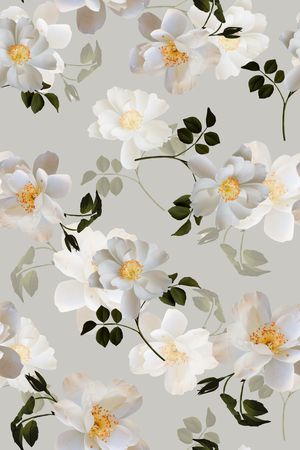 清爽底花卉印花华亿平台图片