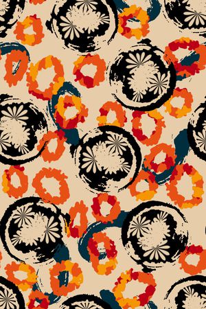 圆形印花华亿平台图片