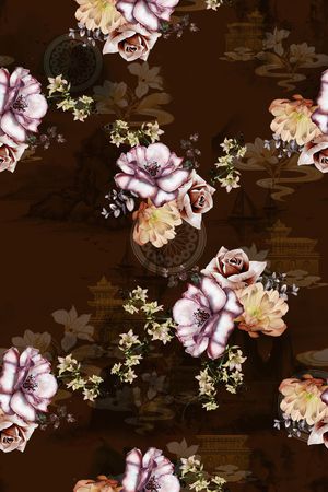 花卉印花华亿平台图片