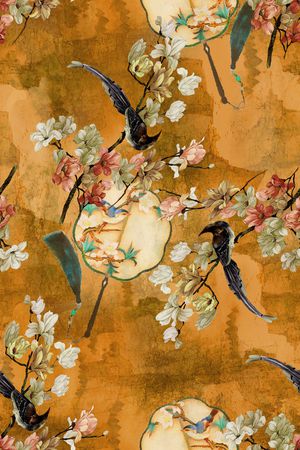 花卉印花华亿平台图片