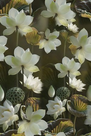 荷花印花华亿平台图片