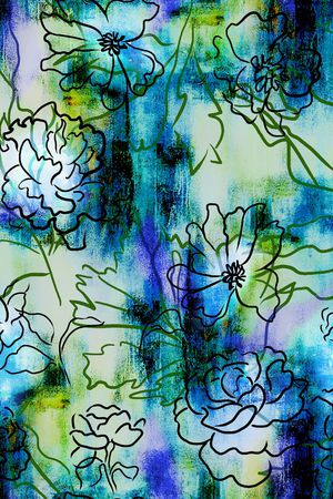 连衣裙印花华亿平台图片