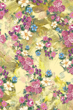 花卉印花华亿平台图片