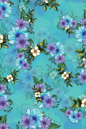 花卉印花华亿平台图片