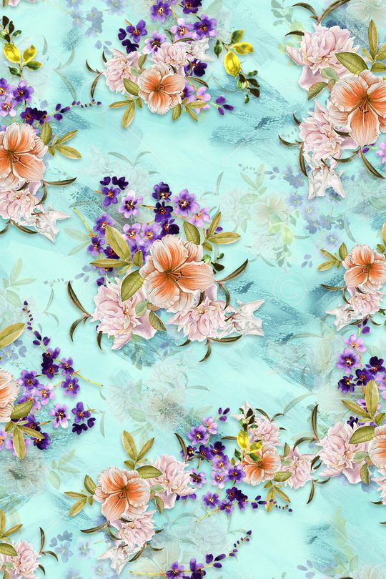 花卉印花华亿平台图片