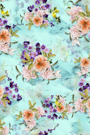 花卉印花华亿平台图片