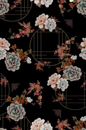 花卉印花华亿平台图片