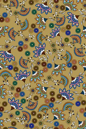 民族花纹印花华亿平台图片