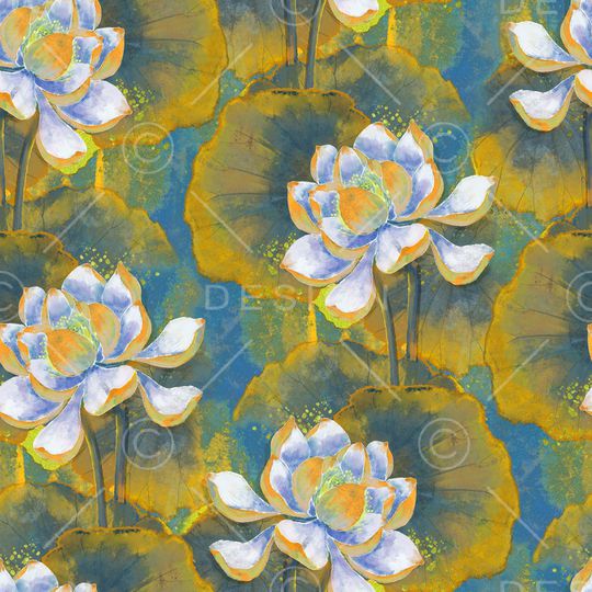 荷花印花华亿平台图片