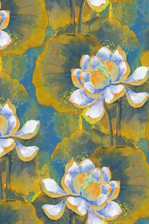 荷花印花华亿平台图片